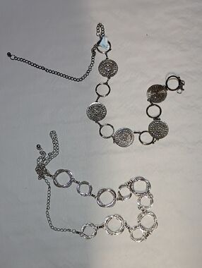 Silver-Tone Linked Circle Belt - Women Accessories